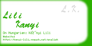 lili kanyi business card